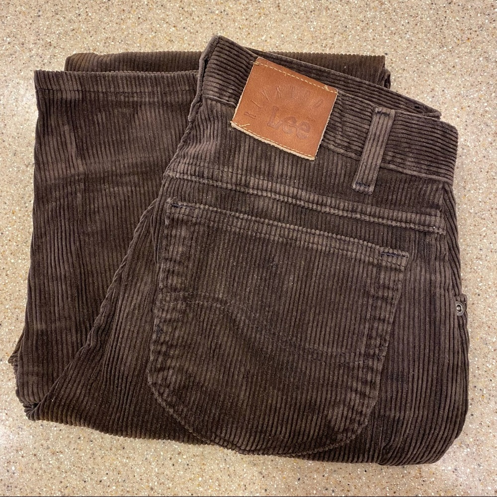 Lee Riveted Corduroy jeans, dark brown, true vintage